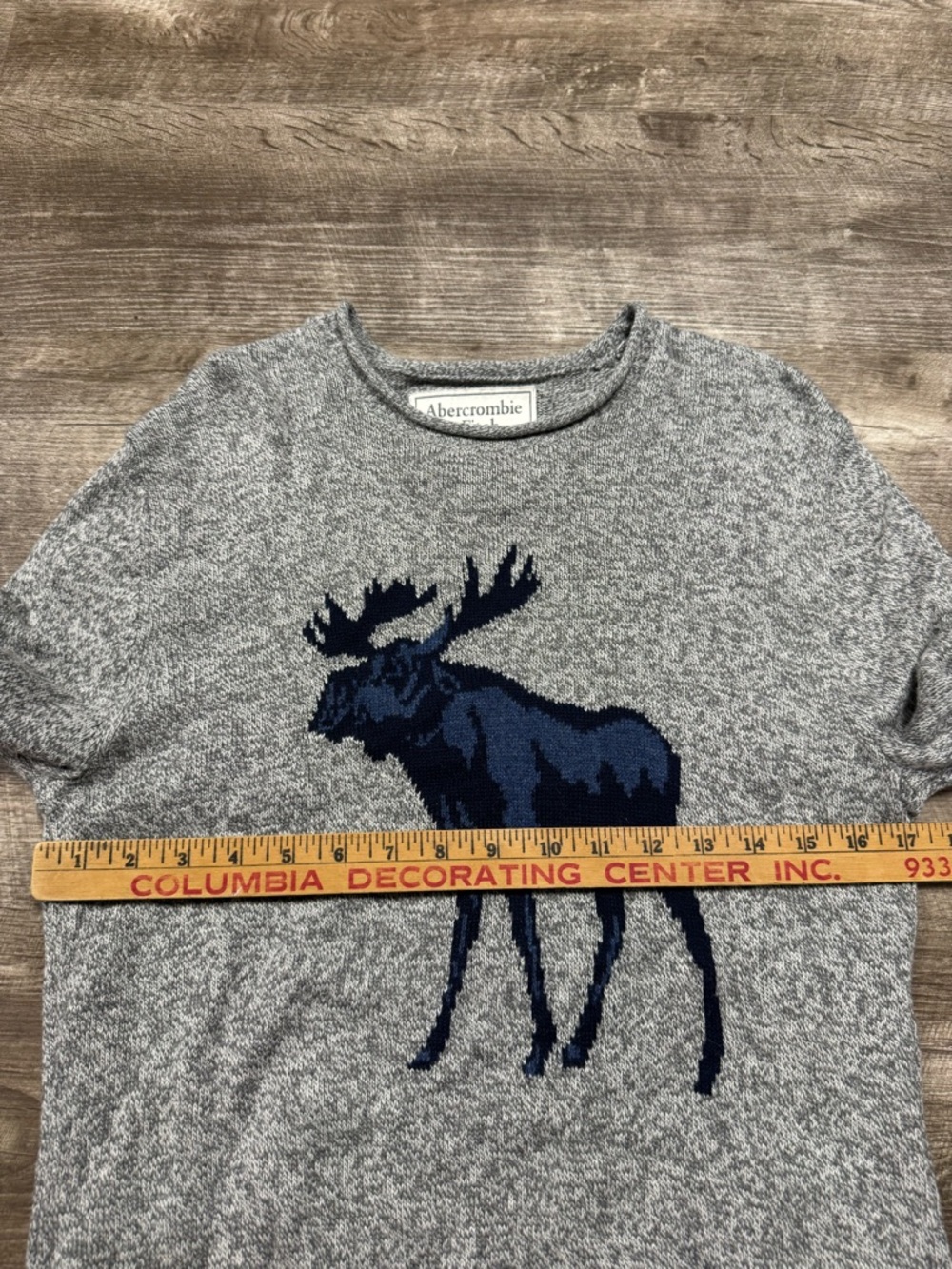 Abercrombie & Fitch Moose Y2K Vintage Sweater Size Medium - Picture 3 of 7